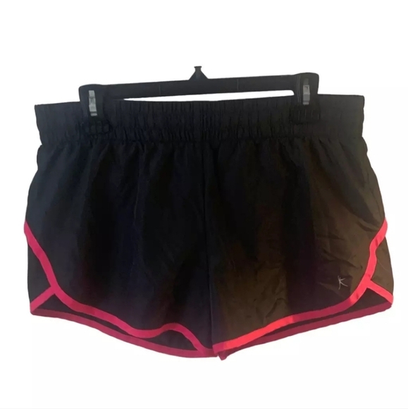 Danskin Now Women's  Black/Pink  Trim Shorts Drawstring Size 2xl - Picture 1 of 7